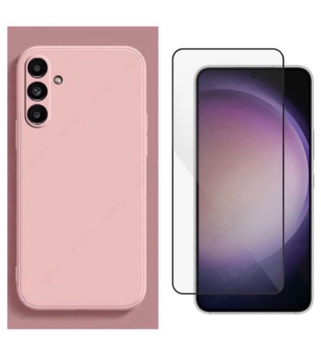 Husa Silicon Int Catifea + Folie Sticla Samsung S20/S21/S23/S24/S25 FE