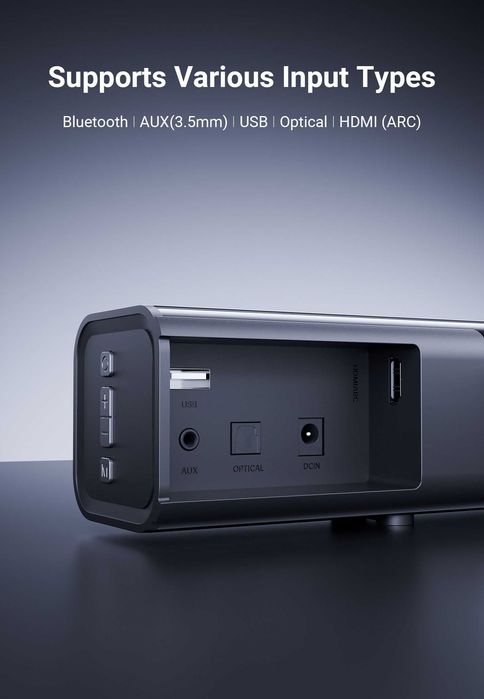 F&D HT-200 саундбар в формате 2.0 с Bluetoth/AUX/USB/Оптика/HDMI (ARC)