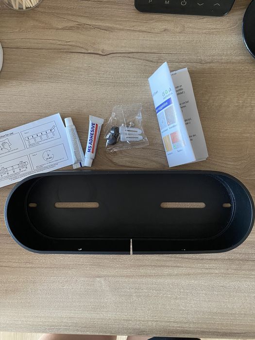 Raft baie metal negru mat