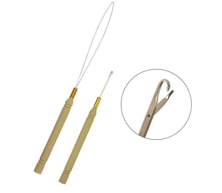 Микро и нано капси за поставяне на коса/екстеншъни + кука и клещи