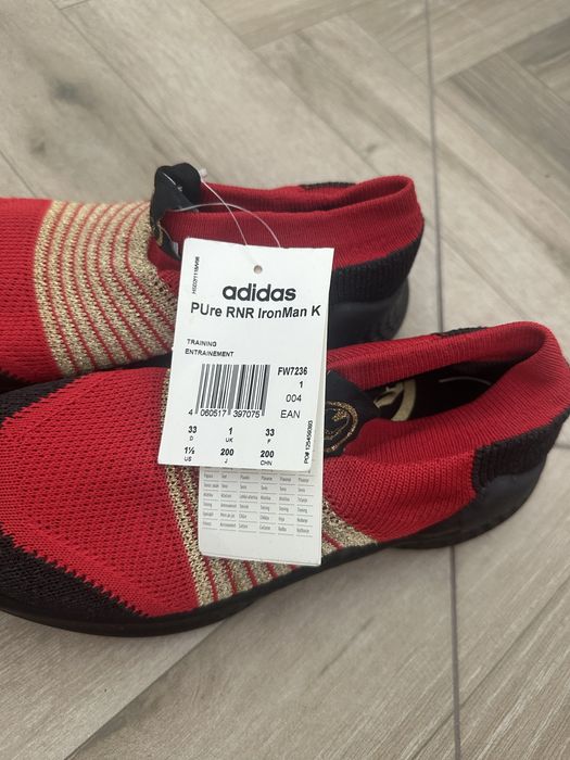 Pantofi sport Adidas Iron Man, culoarea rosu, textil, marimea 35, noi