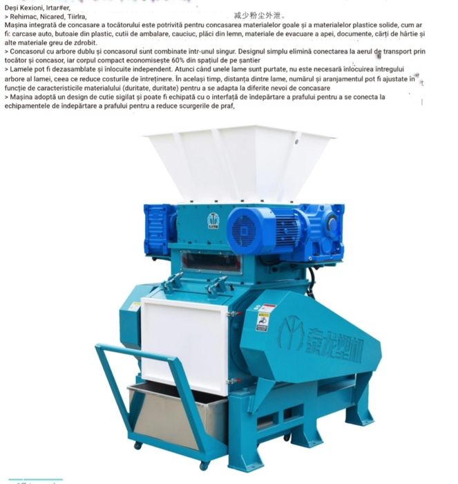 Utilaje Industriale pentru Reciclare și Procesarea Deșeurilor