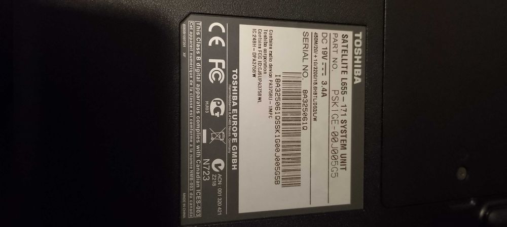 Laptop Toshiba Satellite L655