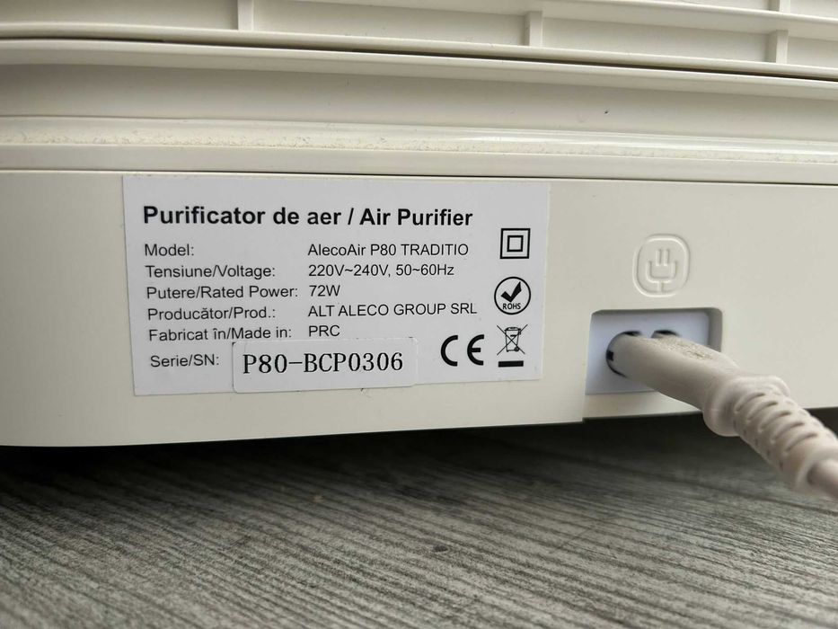Purificator aer AlecoAir P80 Traditio + Filtru PH13C 3-in-1