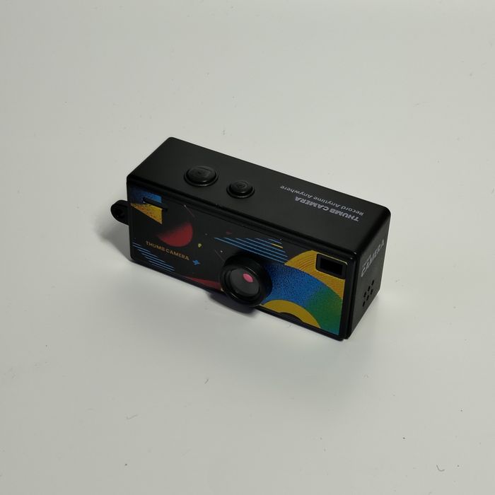 Mini camera foto video retro Thumb Camera 1984 noua pachet complet