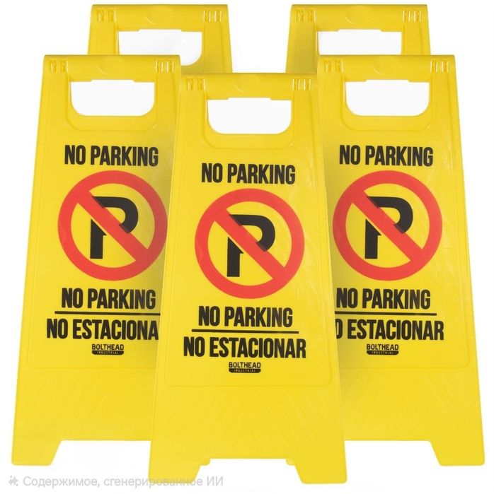 Складной знак NO PARKING для парковок и дворов