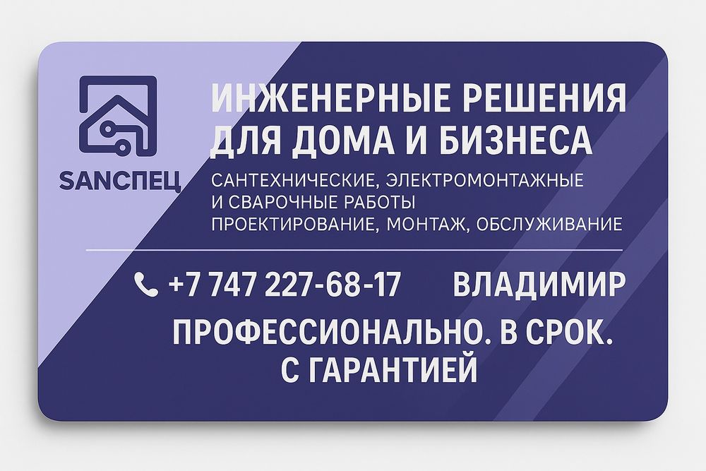 Услуги сантехника