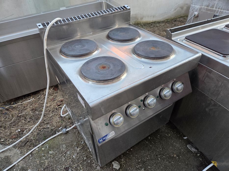 Aragaz inox, aparat de gatit cu 2-6 ochiuri si plita mare, 120x70 cm