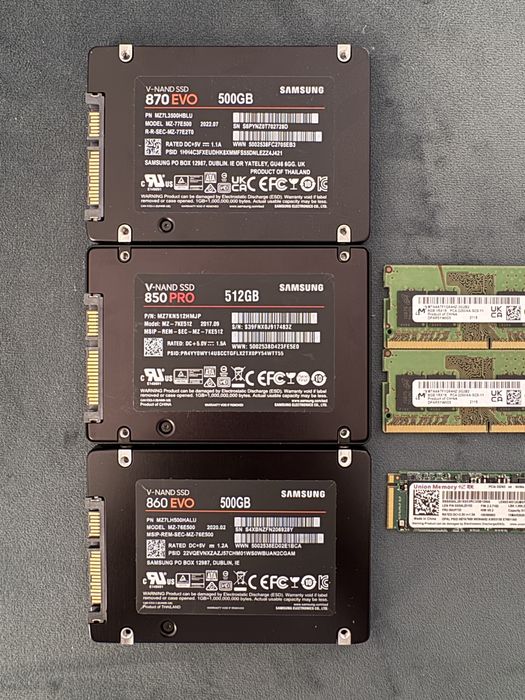 Pachet SSD Samsung + NVMe 512GB + RAM DDR4 16GB – 5 componente