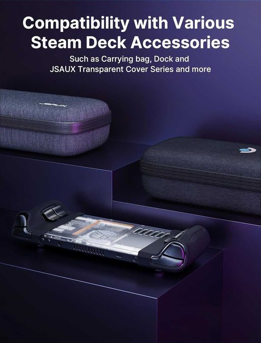 Силиконов калъф за защита на ръкохватката за Steam Deck - Комплект GripSkin & GripArmor