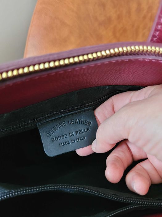 Geantă piele naturală.Noua. Cu etichetă și factură.