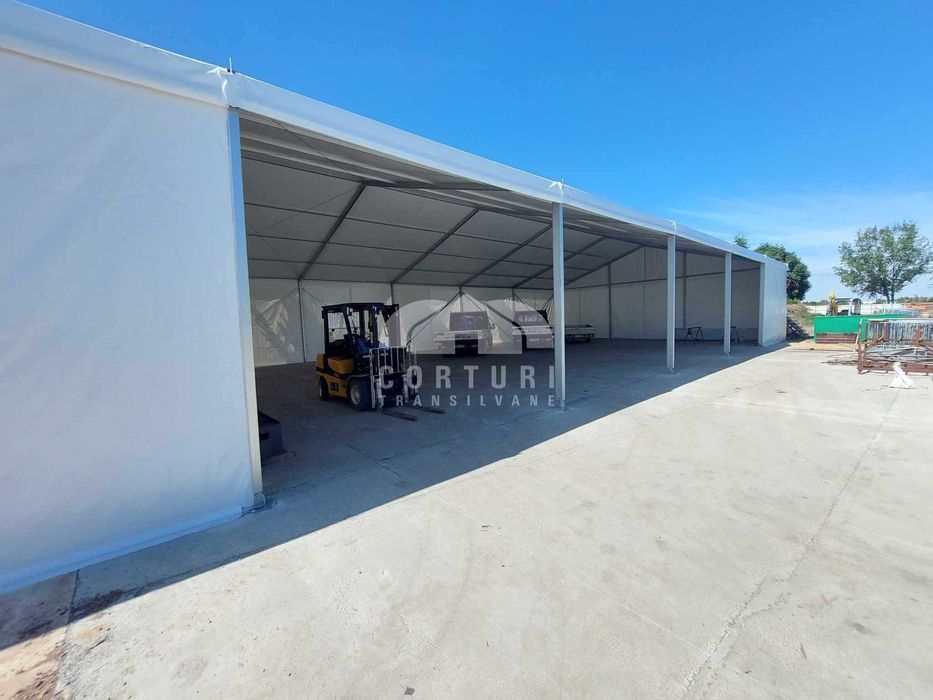 Cort tip depozitare, hală depozitare, structura din aluminiu