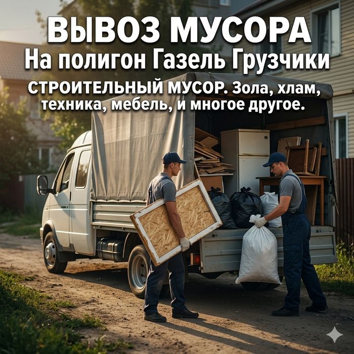Вывоз Мусора Мебель Техника Строительный мусор .