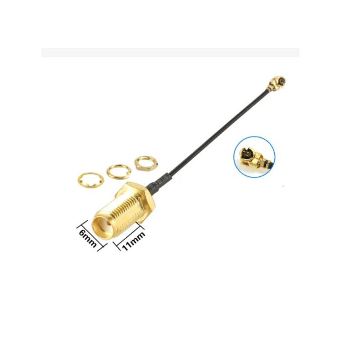 Antenă 433MHz 3dBi, SMA Female + Cablu IPEX-SMA, 10 cm