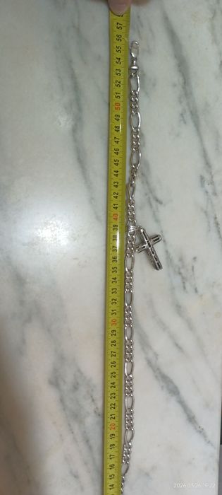 Lanț masiv cu cruce argint 925