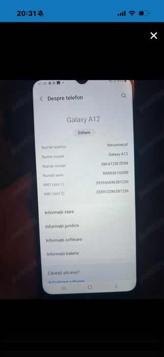 Vand Samsung Galaxy A 12