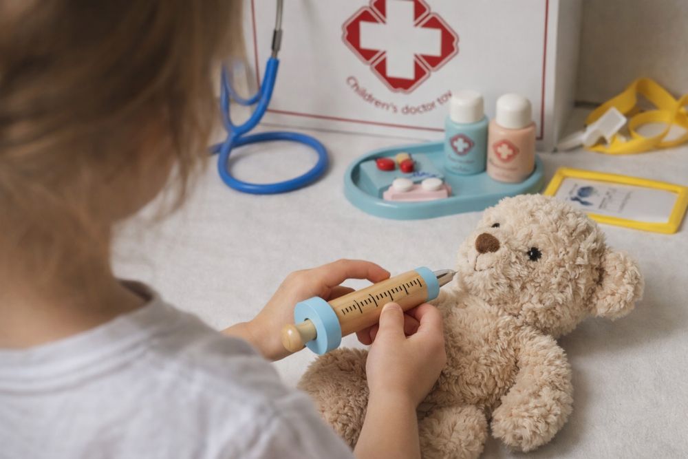 Детский деревянный набор доктора