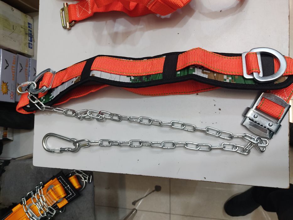 Пояс монтажный страховочный цепной и верёвочный