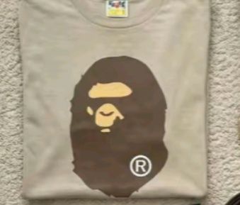 Bathing Ape тениска в кафяв цвят