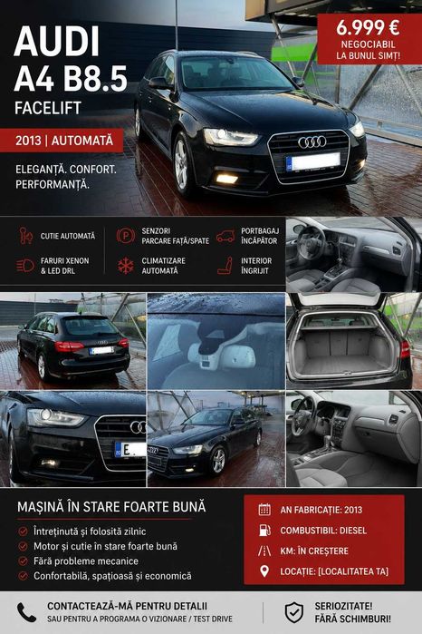 Audi A4 B8.5 Facelift 2013 | Automat | Xenon LED | Îngrijit