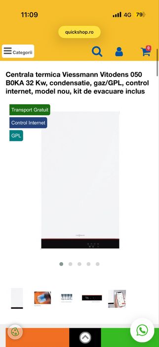 Centrala pe gaz viessmann noua completa