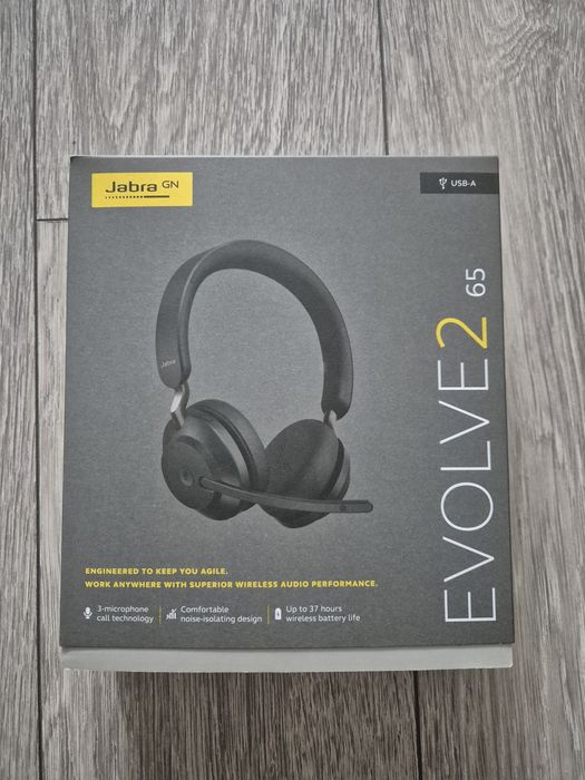 Casti wireless cu microfon Jabra Evolve2 65 MS, NOI