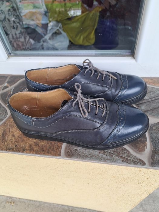 Pantofi damă cu șiret din piele naturală, Vera Pelle (38)