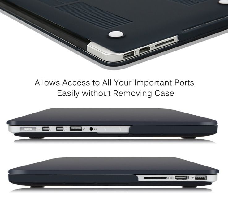 Carcasa de protectie laptop Apple Macbook Pro Retina 13.3" negru/clear