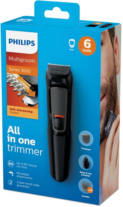 Мультитриммер Philips MG3710 6 в 1 для стрижки волос на лице