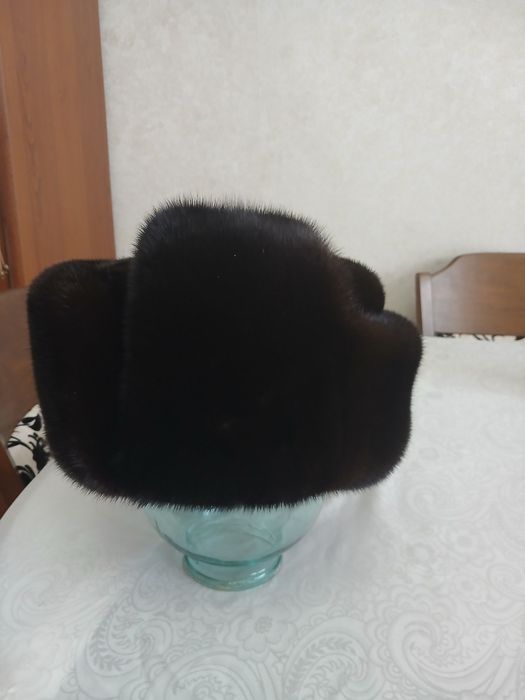 Шапка норковая ушанка