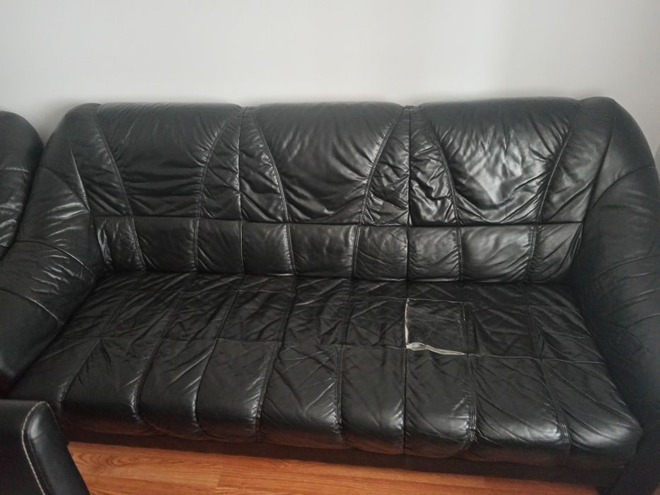 Set canapele 3 2 1 piele naturală