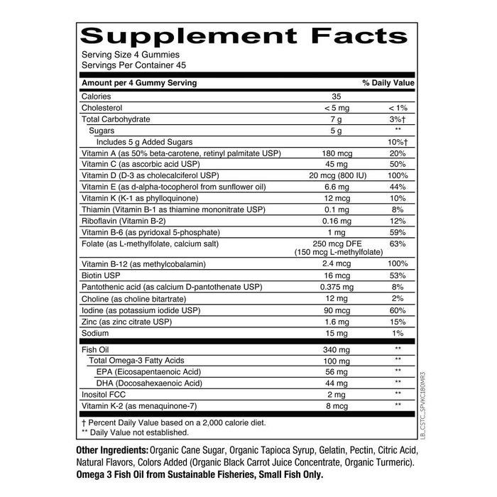 Детские Премиум Мультивитамины+ Омега SmartyPants 180шт