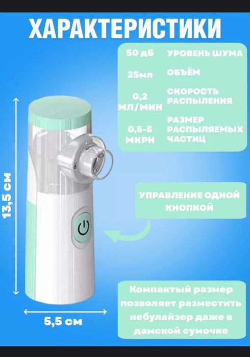Ингалятор, портативный небулазер р