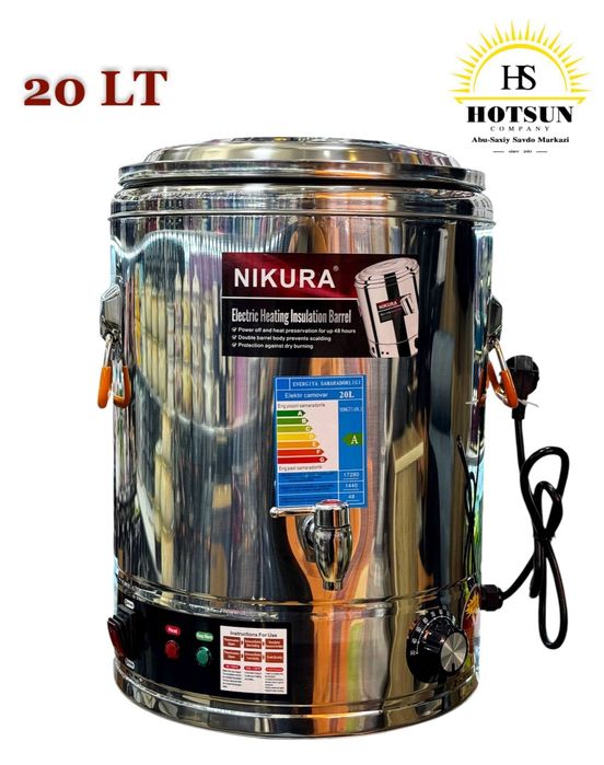 Новый электрический кипятильник самовар NIKURA 20L, Термопот, Чайник