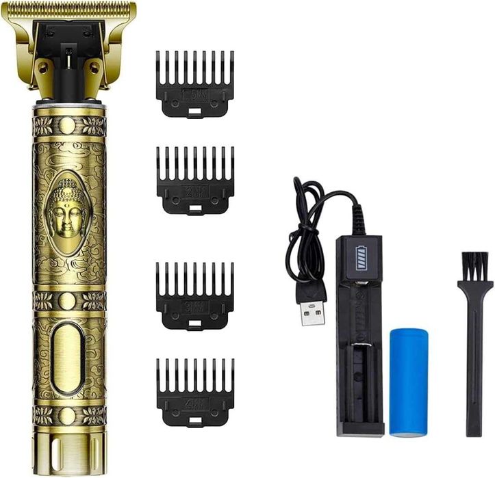 Aparat electric pentru tuns barba si par reincarcabil inox 4 capete