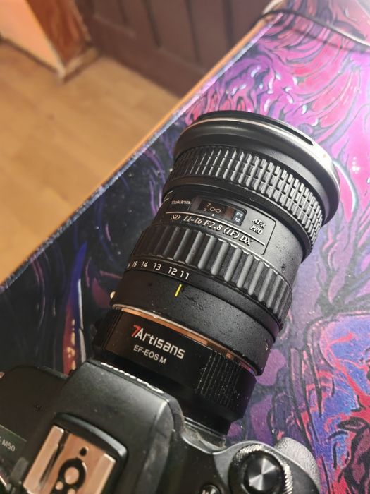 canon m50 + tokina