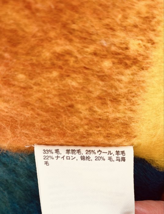 Модна къща Acne Studios дизайнерски шал лукс алпака мохер