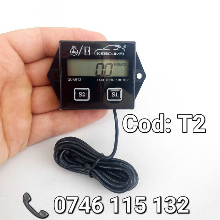Turometru/Tahometru Pt Motor pe Benzina la Motocicleta ATV AUTO–T1–T2