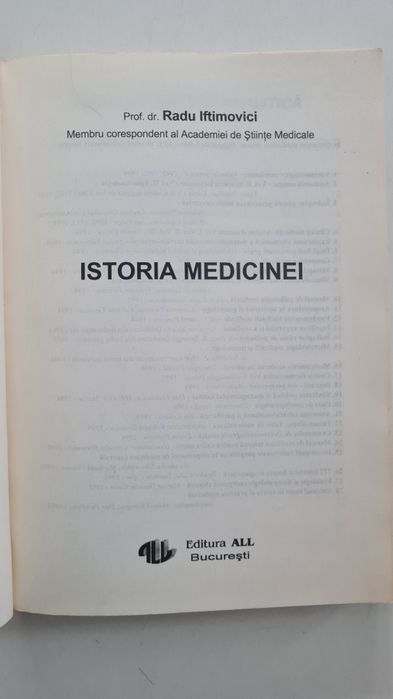 Istoria medicinei Radu Iftimovici