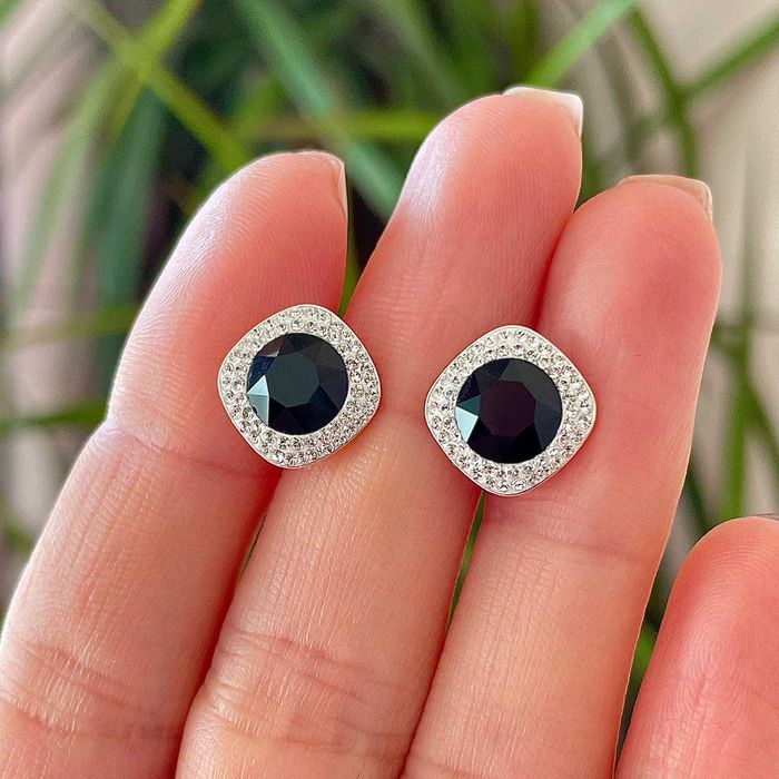 Дамски Сребърни Обеци с Кристали Сваровски