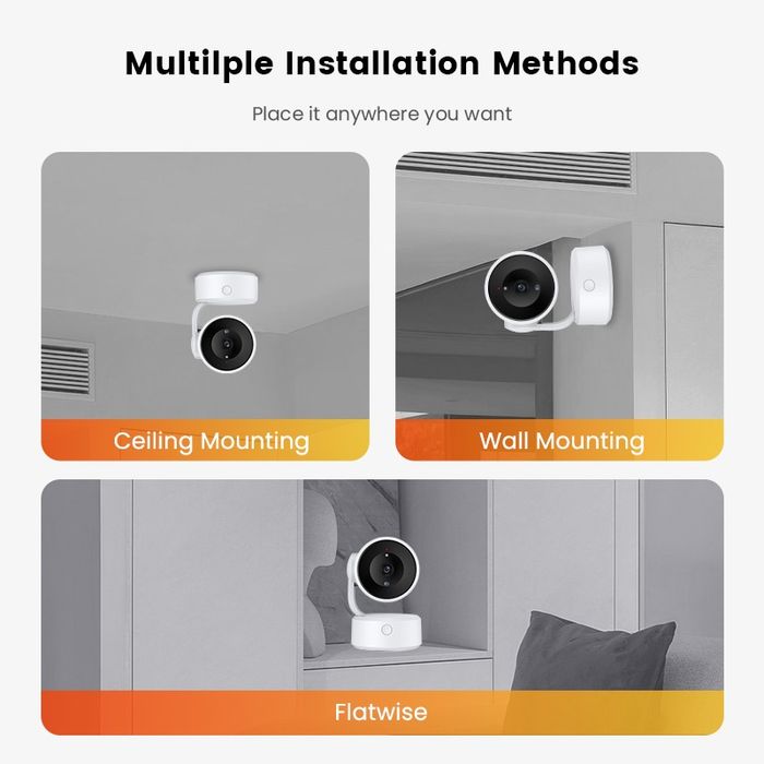 Tuya Smart 5MP WiFi IP PTZ 360° камера с бутон за интерком