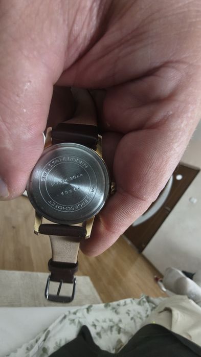 Ceas vitange Glashutte placat cu aur