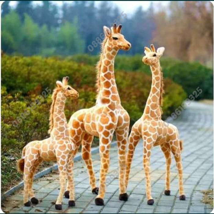 Голям плюшен Жираф, от 35см до 120см, Плюшена играчка Жираф, Реалистич