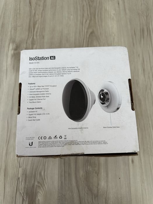 Ubiquiti  Iso Station AC Model IS-5AC 5Ghz 450+ Mbps  Antena Externa Parabolica Poe