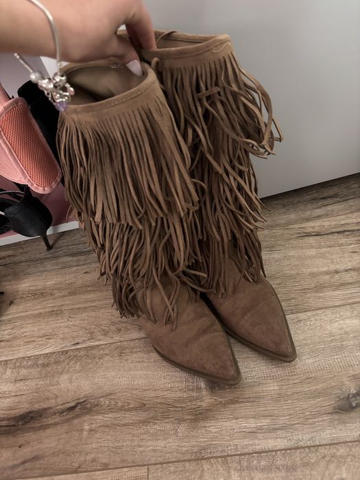 Cizme cowboy maro