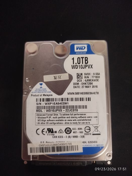 Продам HDD на 1 тб