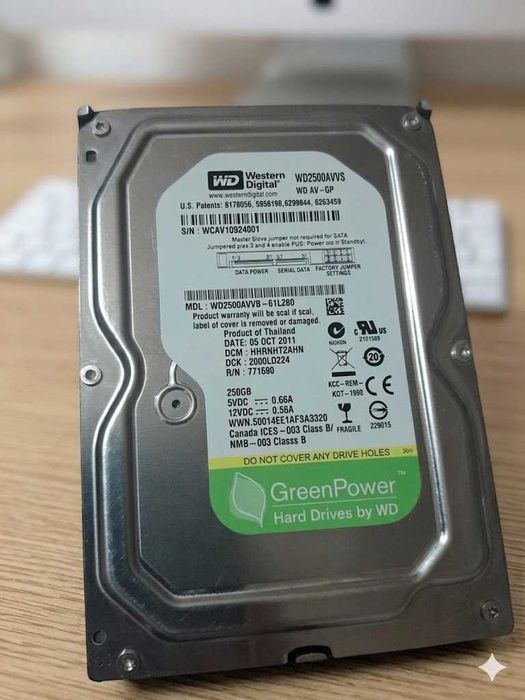 Жесткий диск WD AV-GP 250GB (HDD 3.5")
