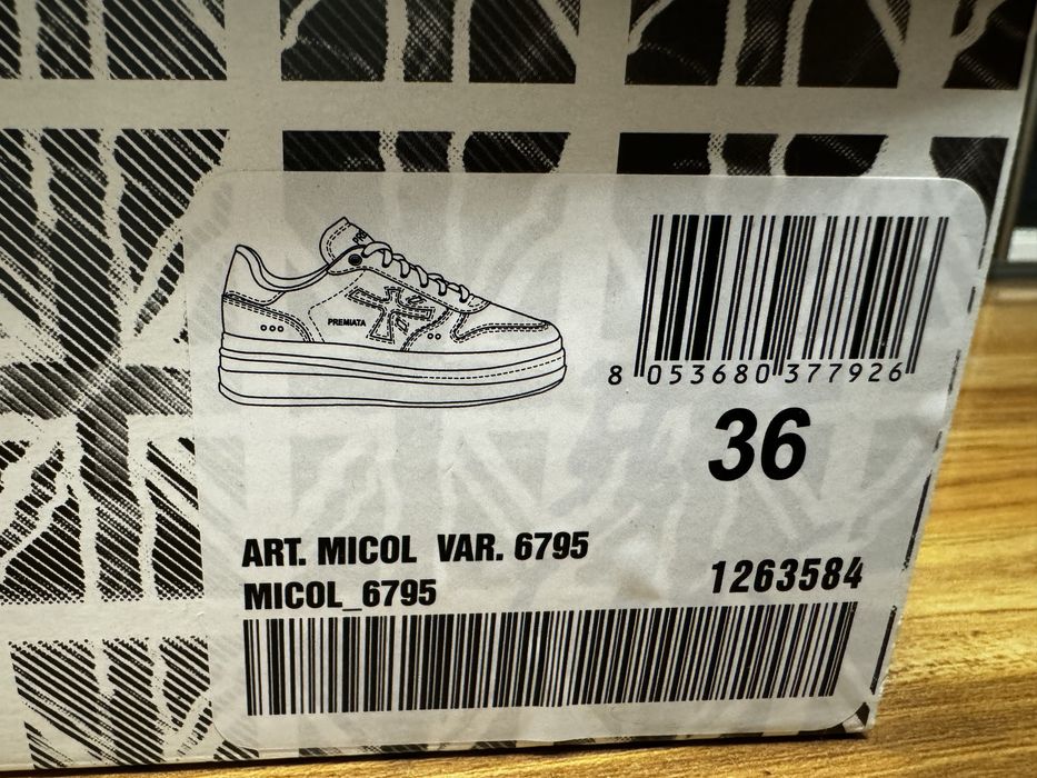 Sneakers femei Premiata micol negri din piele nr.36