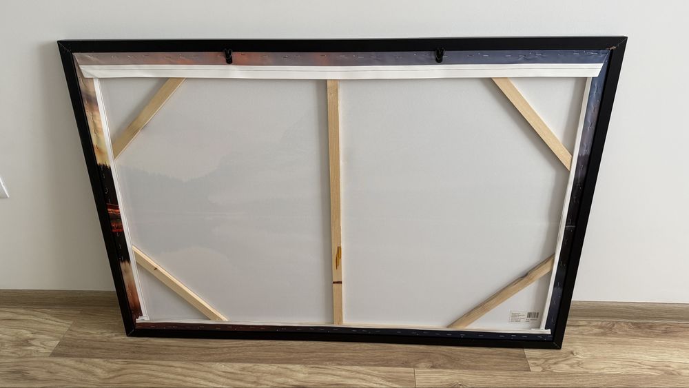 Tablou canvas  cu rama peisaj montan si lac