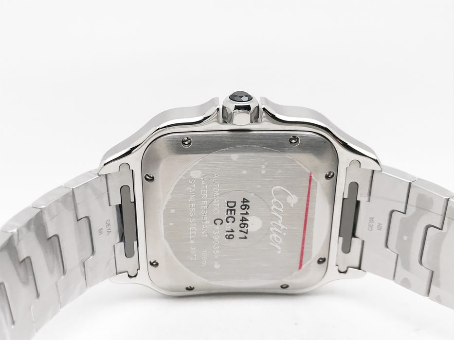 Cartier Santos de Cartier 40mm - сив циферблат - стоманена гривна - автоматичен - QC снимки